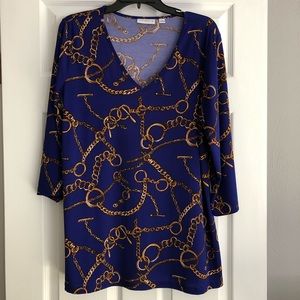 Susan Graver Size L. 3/4 sleeve. V neck tunic
